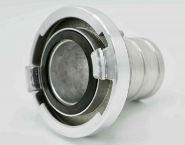 Raccord Storz pour flexible - Coupleur DN65 - Aluminium - Embout cannelé Ø100mm - Griffe A = 133mm