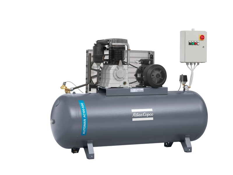 Compresseur à piston - 774 l/min - 500 l - 11 bar - 2 cylindres - 2 étages - 1x 7,5 kW - 3 x 400 V