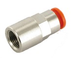 Push-in fitting - Cylindrical straight - Nickel-plated brass - 1/4" F - Ø4 mm - 16 bar