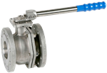 Vanne à sphère corps 2 pièces en inox à brides - 2/2 - DN125 - PN16 - GN16 - 180°C