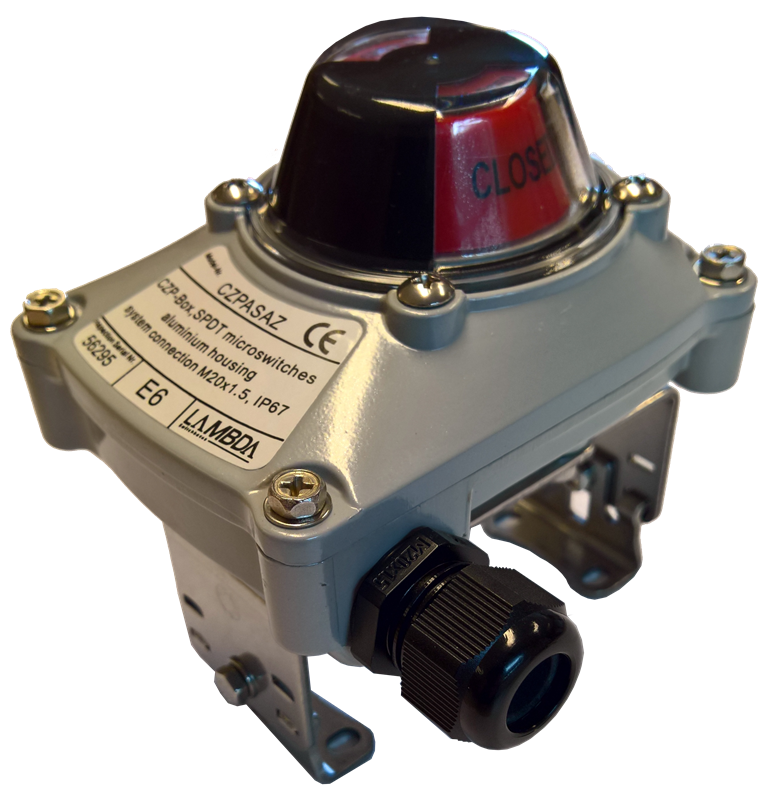 LAMBDA CZPASAZ limit switch - Aluminum housing - 2x SPDT - IP67 + bracket