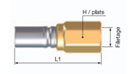About - Filetage gaz femelle cylindrique G1/2" avec cône 60° et étanchéité intégrée