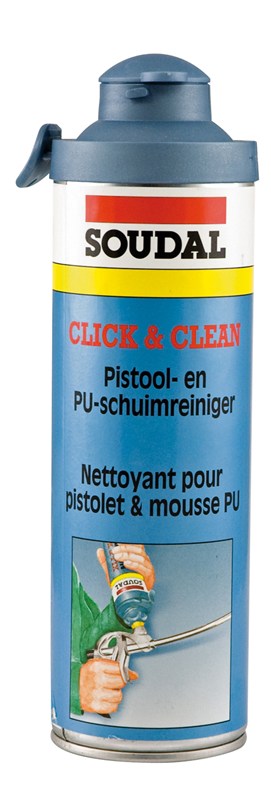 Nettoyant Soudal pour pistolet Click&clean - 500ml. (6 PCES)